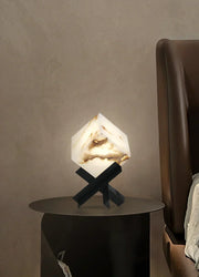 Modern Alabaster Cube Table Lamp — image 9