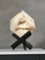 Modern Alabaster Cube Table Lamp — image 10