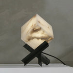 Modern Alabaster Cube Table Lamp — image 12