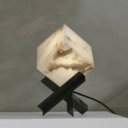 Modern Alabaster Cube Table Lamp — image 12