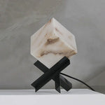 Modern Alabaster Cube Table Lamp — image 11