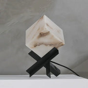 Modern Alabaster Cube Table Lamp — image 11