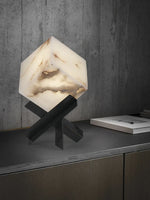 Modern Alabaster Cube Table Lamp — image 8