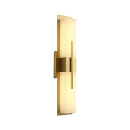 Modern Alabaster Cuboid Copper Wall Lamp