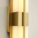 Modern Alabaster Cuboid Copper Wall Lamp