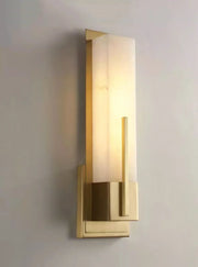 Modern Alabaster Cuboid Copper Wall Lamp