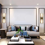 Modern Alabaster Cuboid Copper Wall Lamp