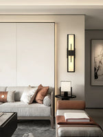 Modern Alabaster Cuboid Copper Wall Lamp