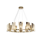 Modern Alabaster Jessie Round Chandelier