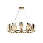 Modern Alabaster Jessie Round Chandelier