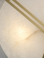 Modern Alabaster Round Copper Ceiling Lamp