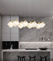 Modern Cube Alabaster Pendant Light