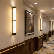 Cylindra Alabaster Brass Wall Light