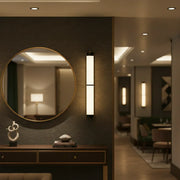 Cylindra Alabaster Brass Wall Light