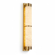 Cylindra Alabaster Brass Wall Light