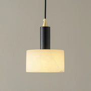 Modern Cylindrical Alabaster Pendant Light — image 12