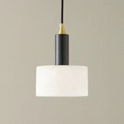 Modern Cylindrical Alabaster Pendant Light — image 13