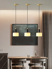Modern Cylindrical Alabaster Pendant Light — image 11