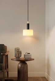 Modern Cylindrical Alabaster Pendant Light — image 5