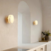 Domino A Cylindrical Alabaster Wall Light