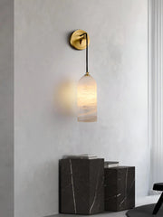 Modern Petra Alabaster Wall Sconce