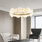 Alabaster Multiple Round Chandelier