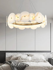 Alabaster Multiple Round Chandelier