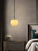 Round Alabaster Pendant Light — image 7