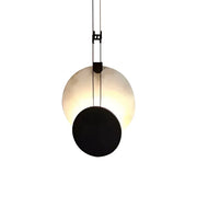 Modern Round Black Alabaster Pendant Lamp — image 1