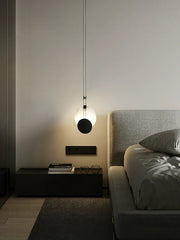 Modern Round Black Alabaster Pendant Lamp — image 5