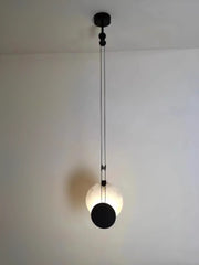 Modern Round Black Alabaster Pendant Lamp — image 11