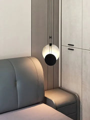 Modern Round Black Alabaster Pendant Lamp — image 10