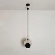 Modern Round Black Alabaster Pendant Lamp — image 12