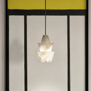 Modern Stacked Conical Alabaster Pendant Light — image 7
