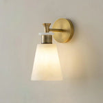 Conical Tapered Alabaster Wall Sconce