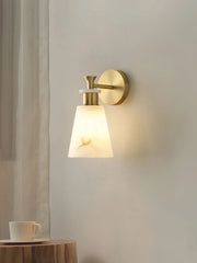 Conical Tapered Alabaster Wall Sconce