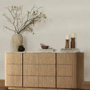 Mullhaven Modern Stone 6-Drawer Dresser 71