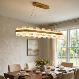Oval Anita Alabaster Chandelier — image 2
