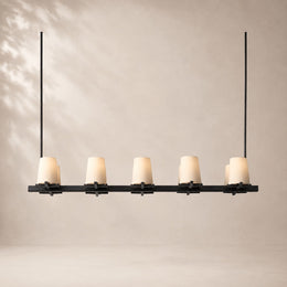 Paurenne Fabric Shade Linear Chandelier 49