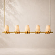 Paurenne Fabric Shade Linear Chandelier 49