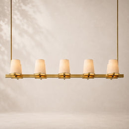 Paurenne Fabric Shade Linear Chandelier 49