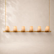 Paurenne Fabric Shade Linear Chandelier 60