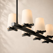 Paurenne Fabric Shade Linear Chandelier 60