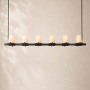 Paurenne Fabric Shade Linear Chandelier 60
