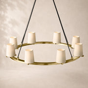 Paurenne Fabric Shade Round Chandelier 36