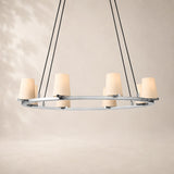 Paurenne Fabric Shade Round Chandelier 36
