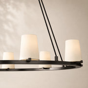 Paurenne Fabric Shade Round Chandelier 48
