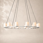 Paurenne Fabric Shade Round Chandelier 48