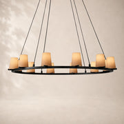Paurenne Fabric Shade Round Chandelier 48