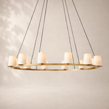Paurenne Fabric Shade Round Chandelier 48